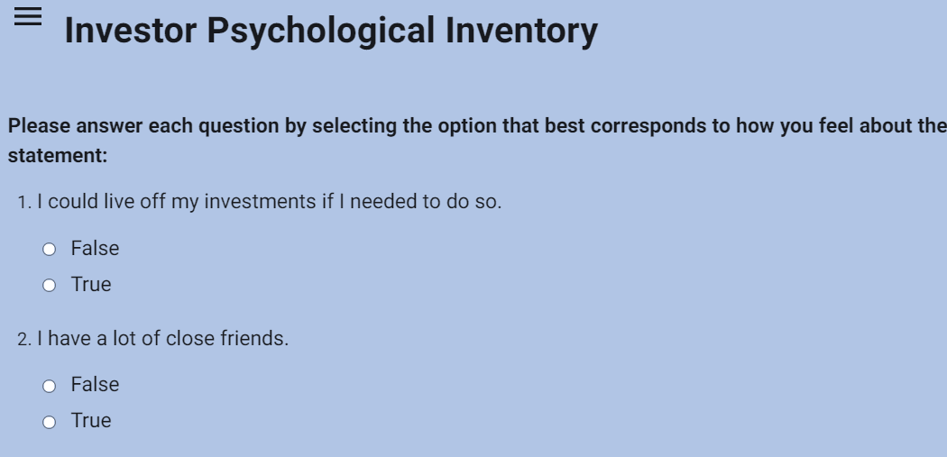 Psychological Profile