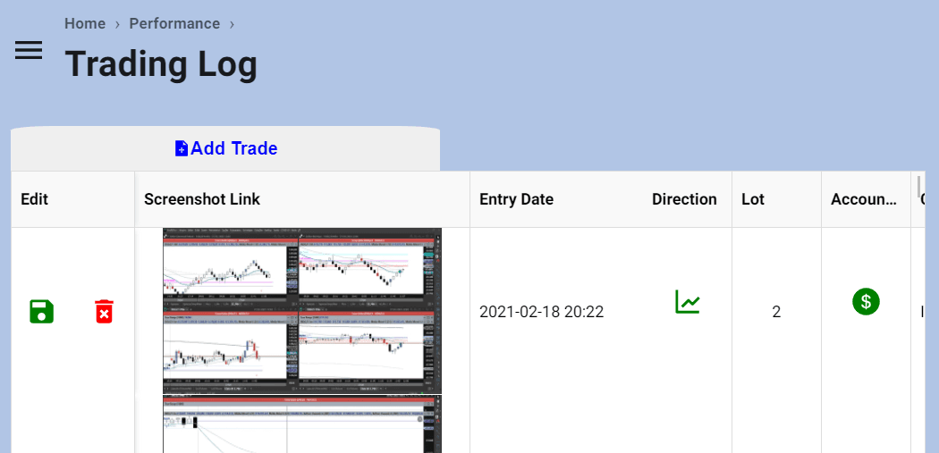 Trading Log